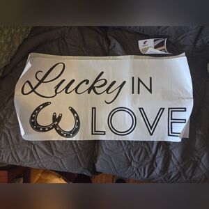 3/$15 - Lucky in Love Wall Decal Or Banner